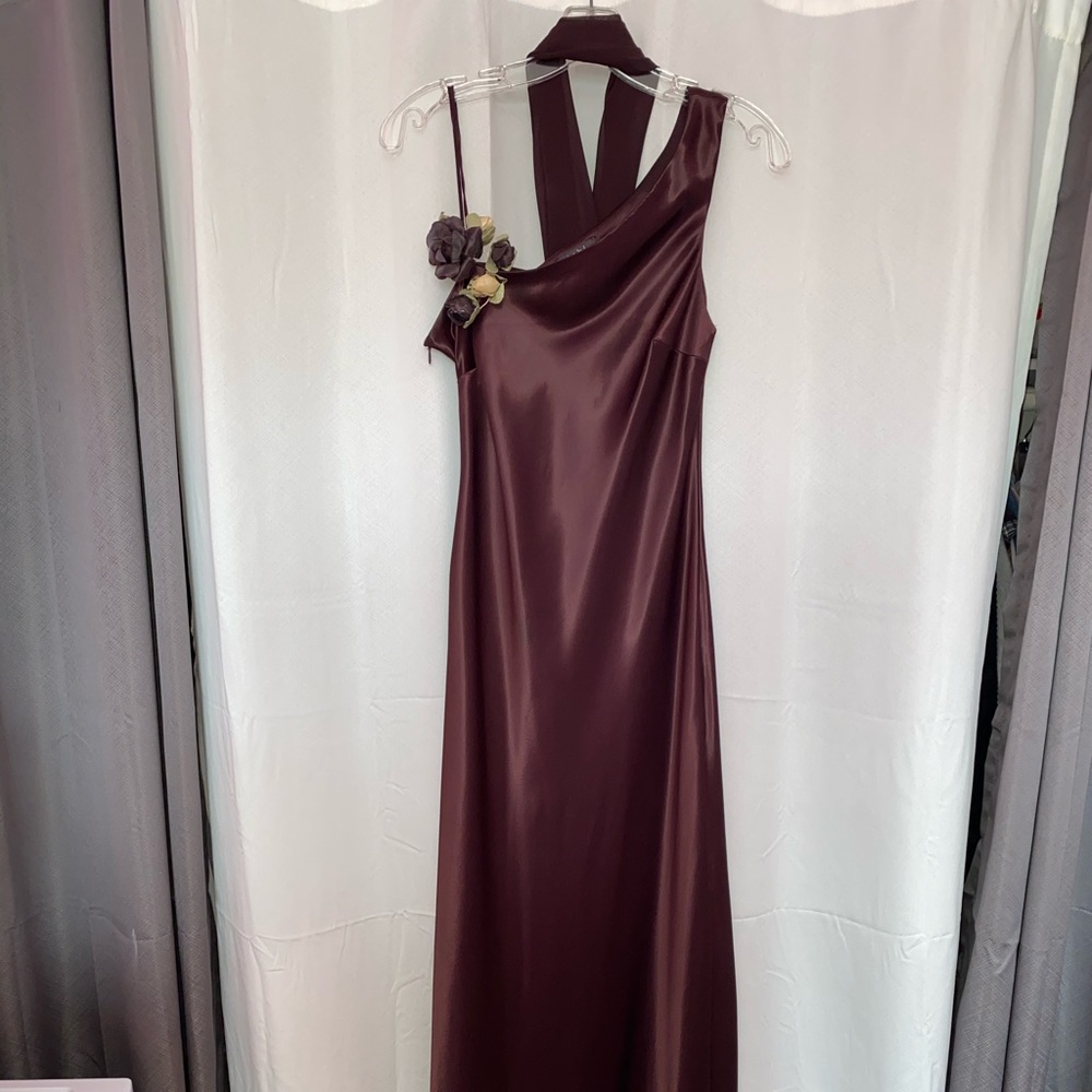 Long maxi silk dress